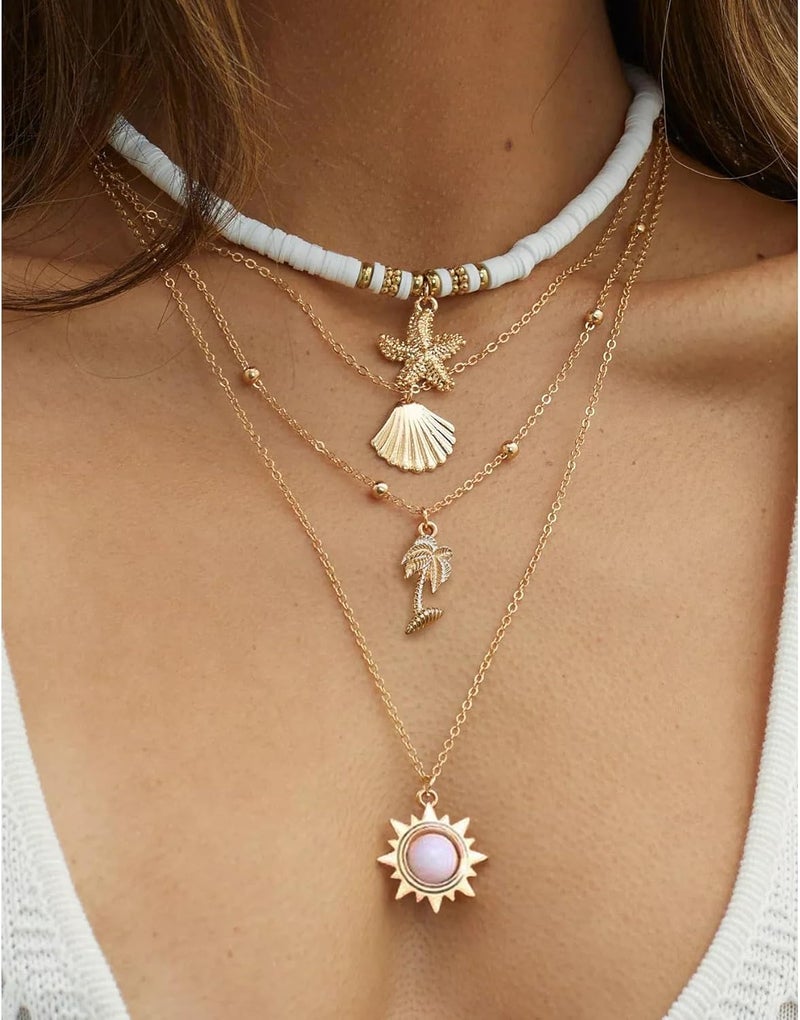Nackiy Handmade Sea Shell Necklace for Women Summer Adjustable Natural Shell Collar Necklace - Image 3
